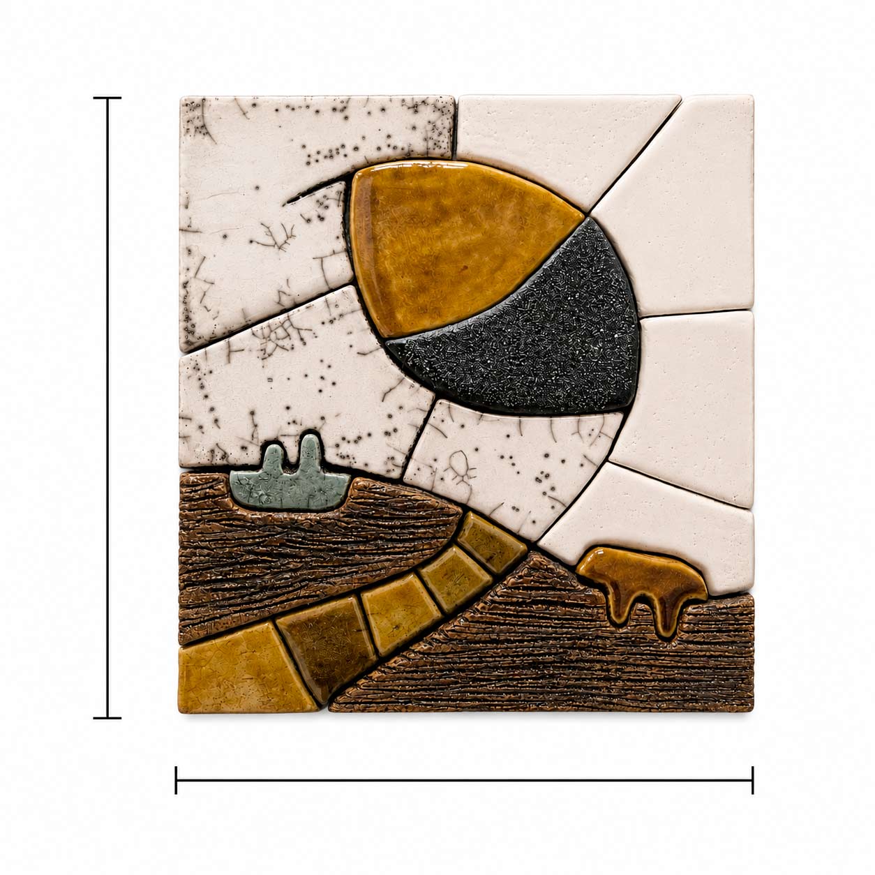 Referencia de mosaico pegado sin soporte visible